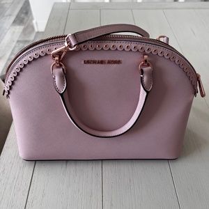 Michael Kors Rose Gold Pink Large Dome Satchel Never Used